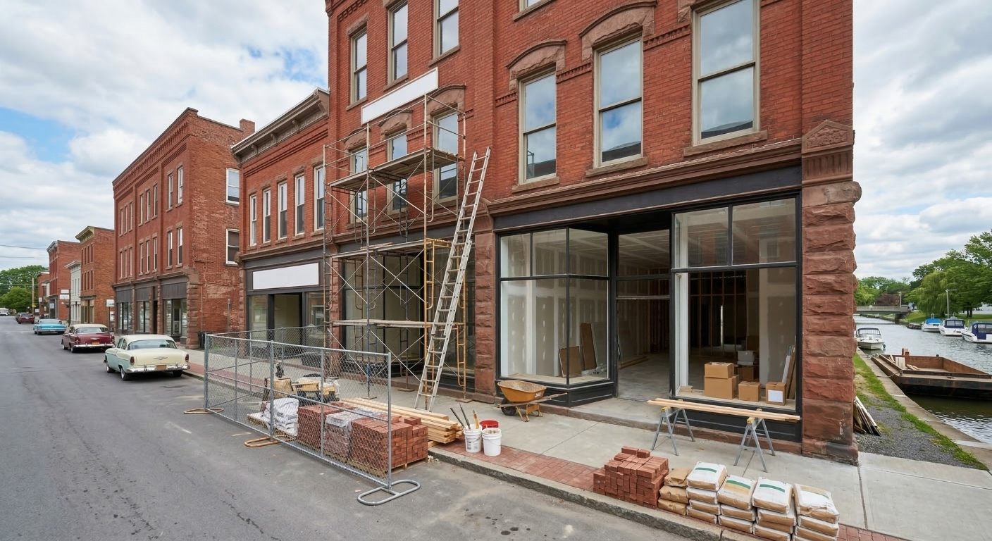 Commercial storefront renovation for a business in Seneca Falls NY