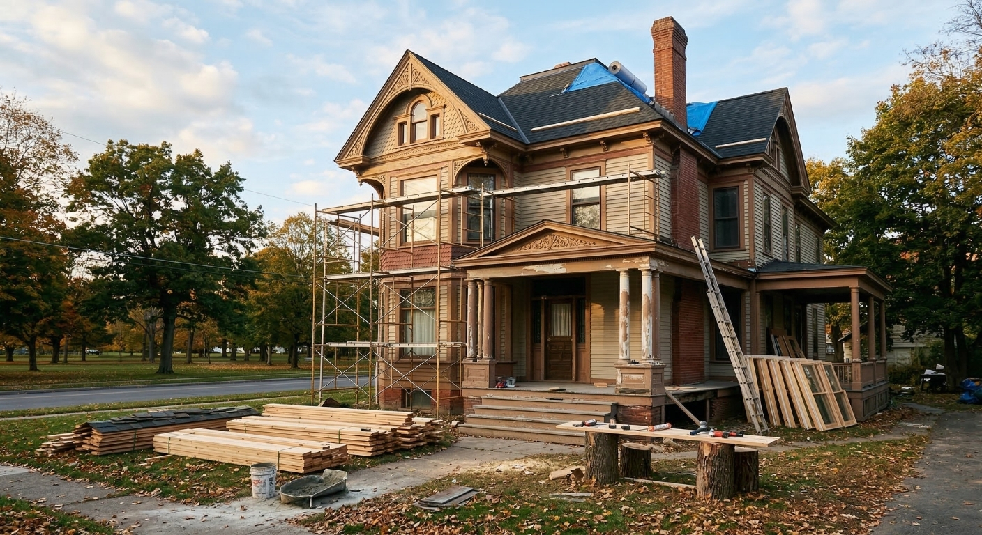 Historic home renovation near Hoopes Park in Auburn, NY