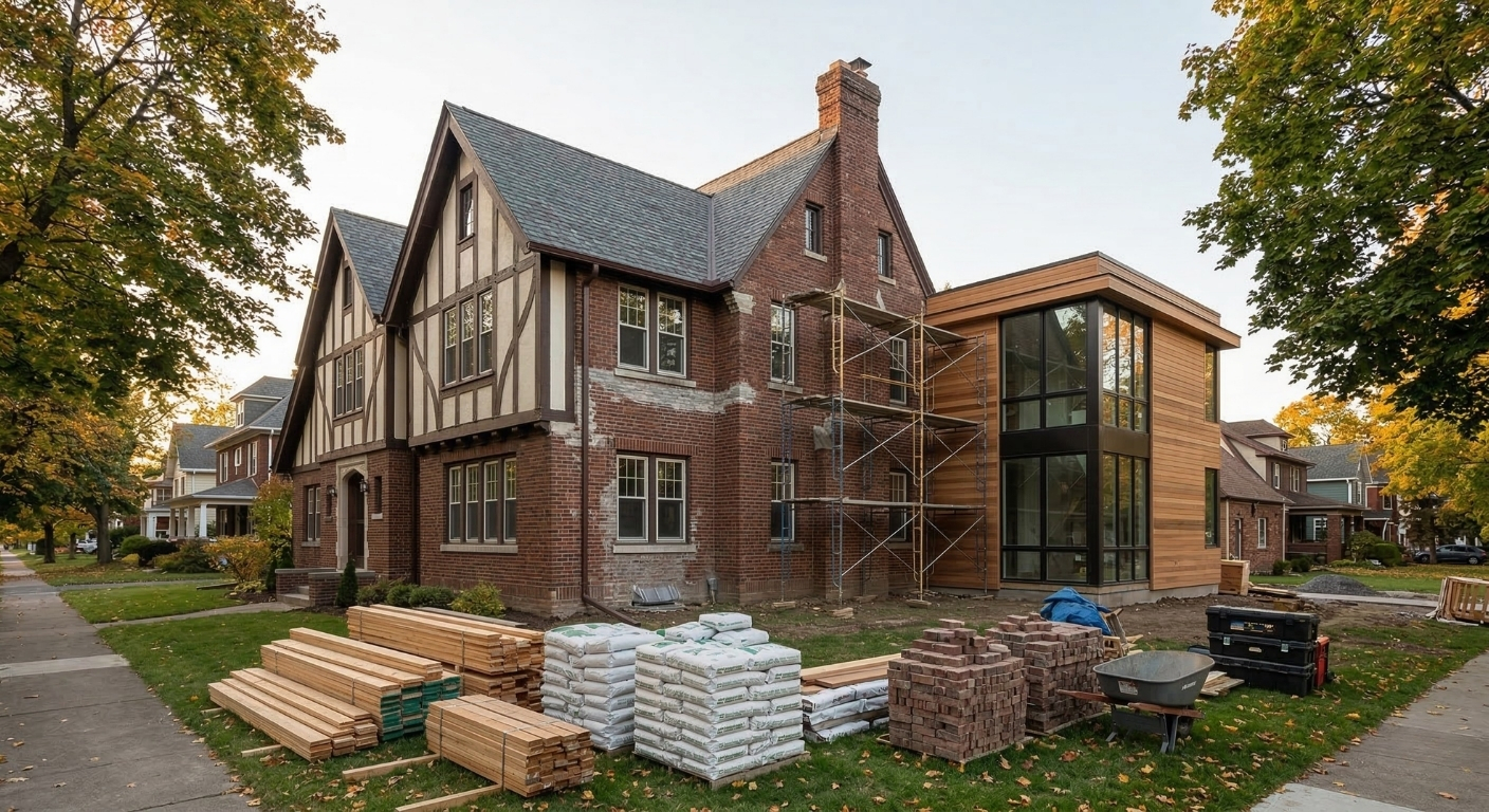 Historic home renovation and addition in the Sedgwick neighborhood of Syracuse, NY