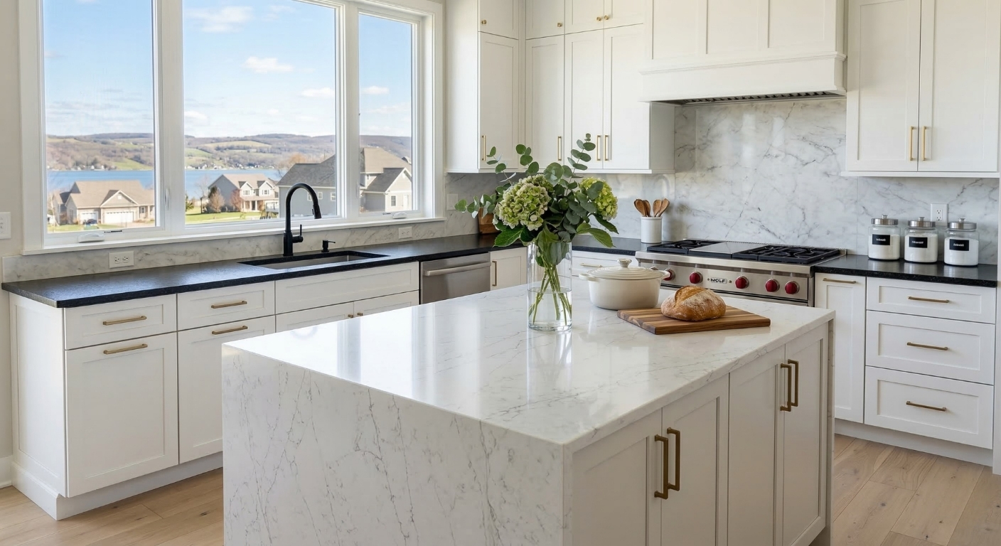 Premium quartz and granite kitchen countertops