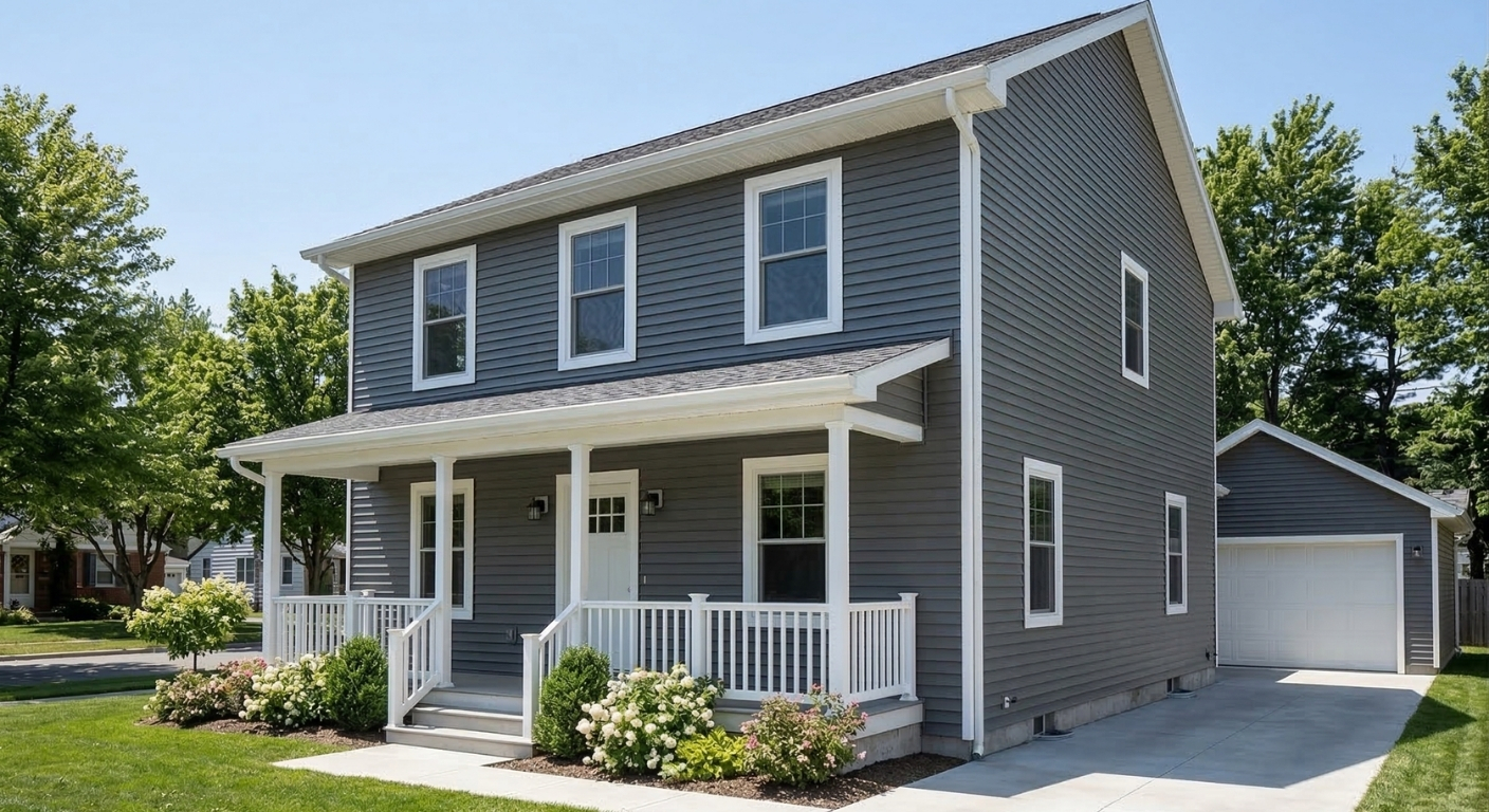 Premium vinyl siding installation on a residential home by WeBuild CNY in Auburn NY