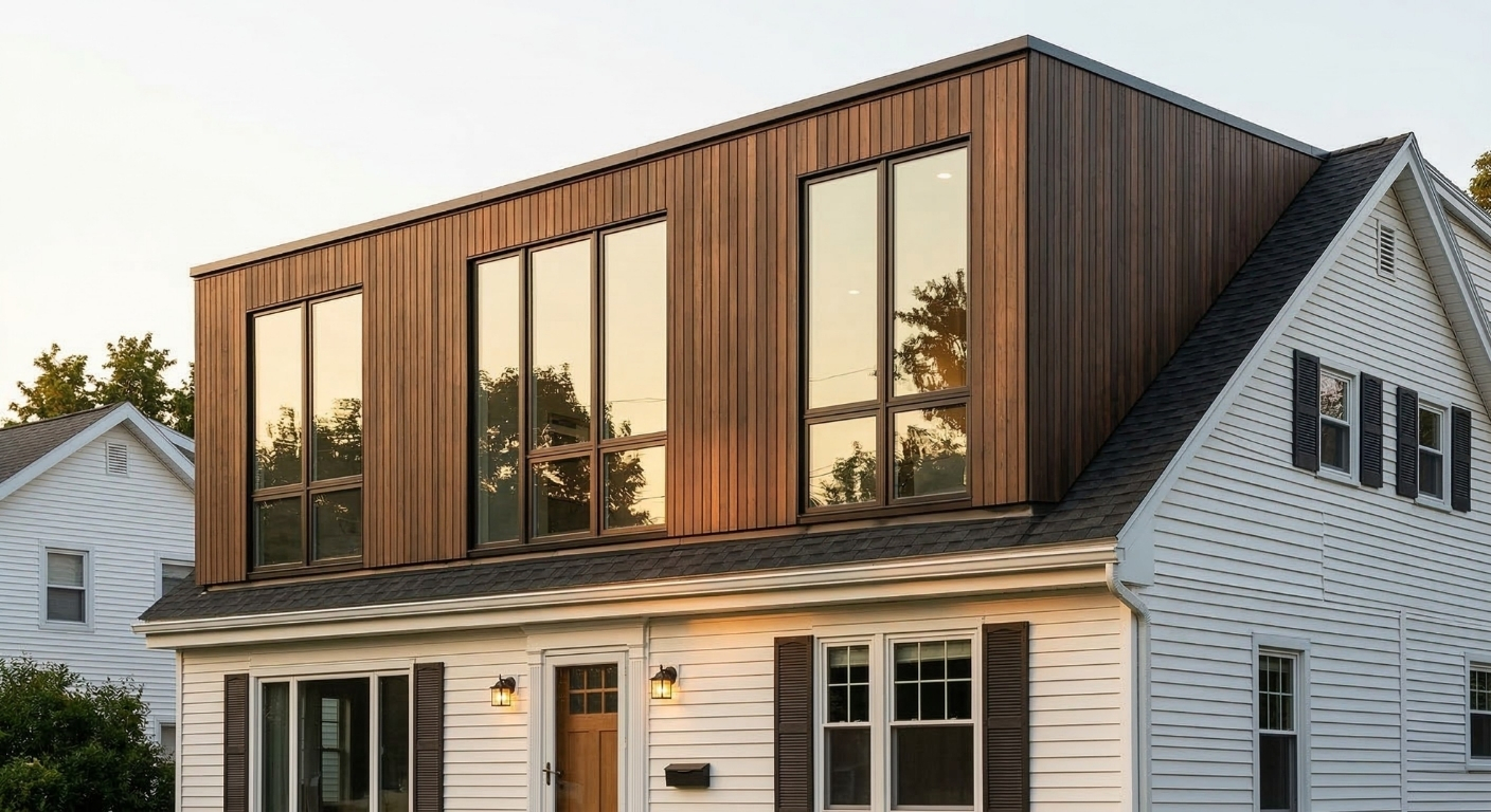 Second-story home addition under construction in Syracuse NY