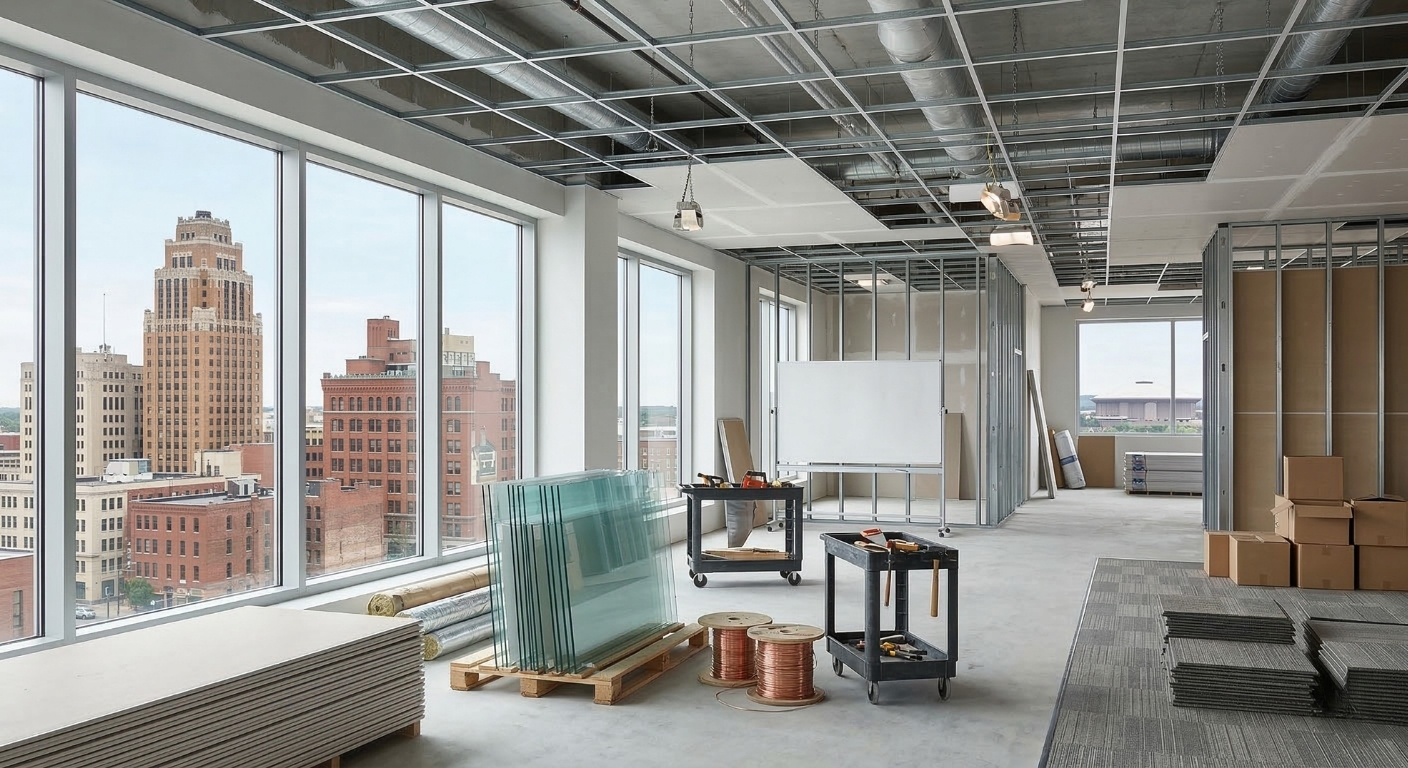 Commercial construction build-out for an office building in Syracuse NY