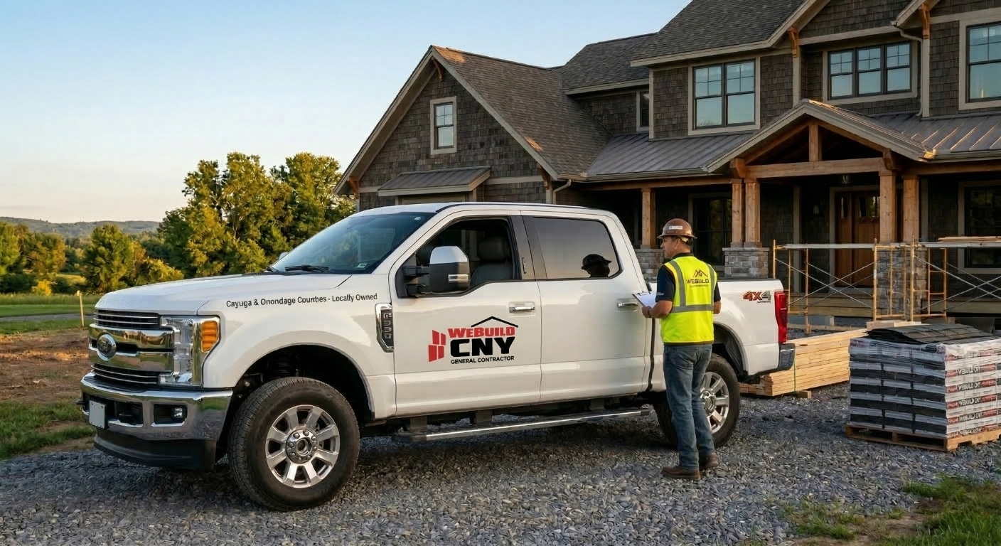 WeBuild CNY general contracting service truck in Central New York